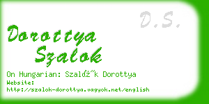 dorottya szalok business card